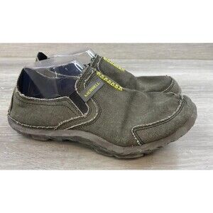 Merrell Charley J49715 Men's 8 Gray Canvas Slip-On Casual Outdoor Slipper Shoes